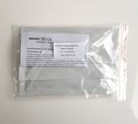 کیسه مهر و موم شده با آب نبات چوبی خوراکی بزاق خود تست آنتی ژن Ce Mark Covid-19