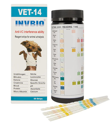 برند INVBIO Fast Delivery VET نوار تست ادرار حیوانات خانگی 14 پارامتری سوپر مارکت