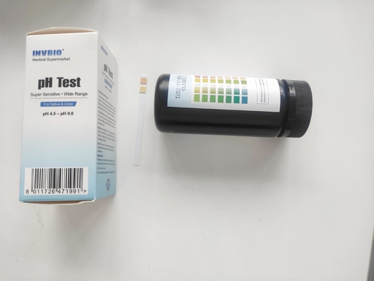 نوارهای نشانگر Ph ادرار بزاق 4.5 - 9.0 100 برای Ph بدن