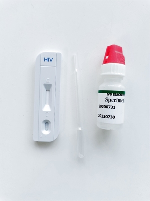 یک مرحله 25 عدد / جعبه تست سریع HIV در خانه نقص ایمنی انسانی 1/2 آنتی بادی