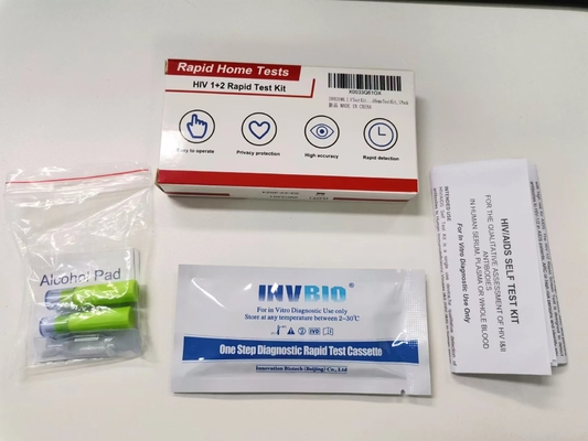 کیت تست یک مرحله ای خود تشخیصی HIV 1 و 2 خون کامل راحت