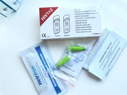 کیت‌های تست سریع HIV 25 عددی/جعبه خود تشخیصی عفونت آنتی‌بادی‌ها را در خون تشخیص می‌دهد