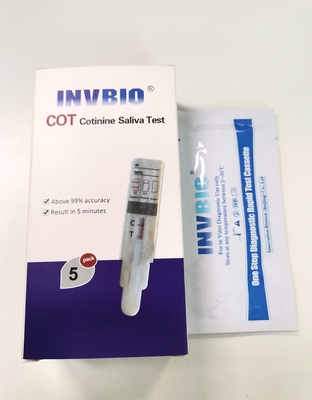 کیت تست بزاق خوراکی 20ng/ml تک پانل نیکوتین / کوتینین / تنباکو در خانه