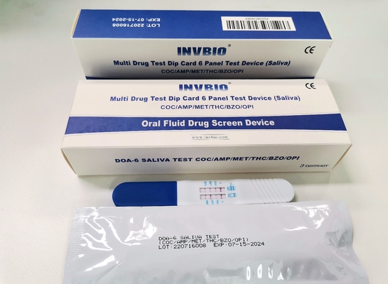 6 کیت آزمایش داروی مستقیم بزاق CE مورد تایید FDA