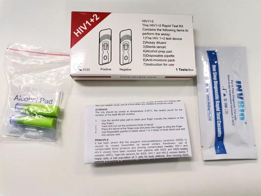 1/2 کیت تست سریع HIV دستگاه تشخیص پزشکی حرفه ای