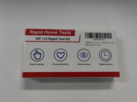 کیت تست یک مرحله ای خود تشخیصی HIV 1 و 2 تشخیص سریع خون کامل راحت