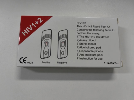 کیت تست یک مرحله ای خود تشخیصی HIV 1 و 2 تشخیص سریع خون کامل راحت