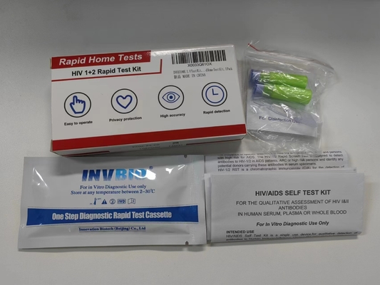 کیت تست یک مرحله ای خود تشخیصی HIV 1 و 2 تشخیص سریع خون کامل راحت
