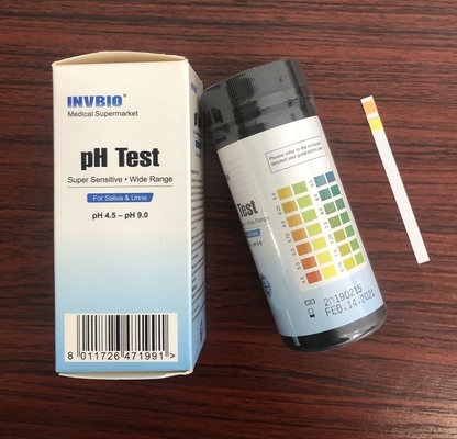 نوار تست اسیدیته و قلیایی بزاق PH 4.5 تا 9.0