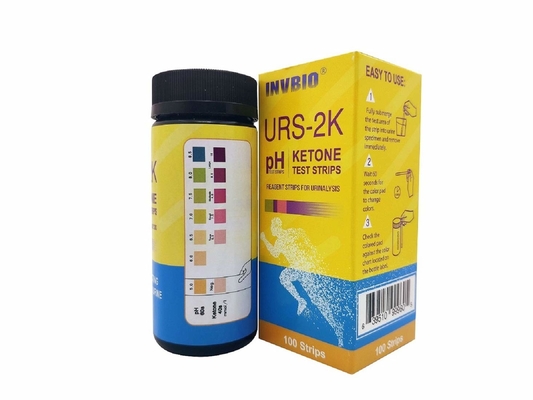 آزمایش کتو PH آزمایش ادرار در یک نوار ادرار Fda Ce Fsc تایید شده است