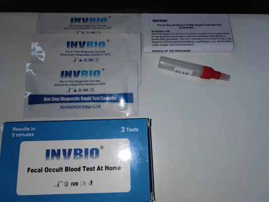 کیت آزمایش خون مخفی مدفوع 1 عددی Rapid Diagnostic یک مرحله ای تشخیص سریع