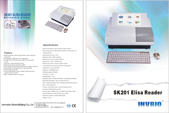 آنالایزر شیمی بالینی 8 کانال Elisa Microplate Reader SK201