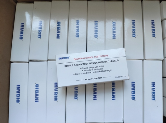 INVBIO Personal One Step Saliva Alcohol نوار تست 25 نوار / جعبه