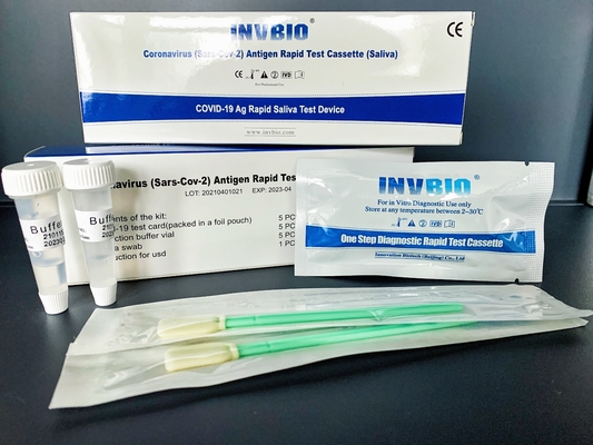10-20 دقیقه کیت تست سریع کووید 19 کاست تست سریع آنتی ژن Rtk Saliva Lollipop