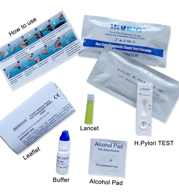 Accurate One Step 25pcs/box Test مدفوع هلیکوباکتر پیلوری آنتی بادی سریع هلیکوباکتر پیلوری